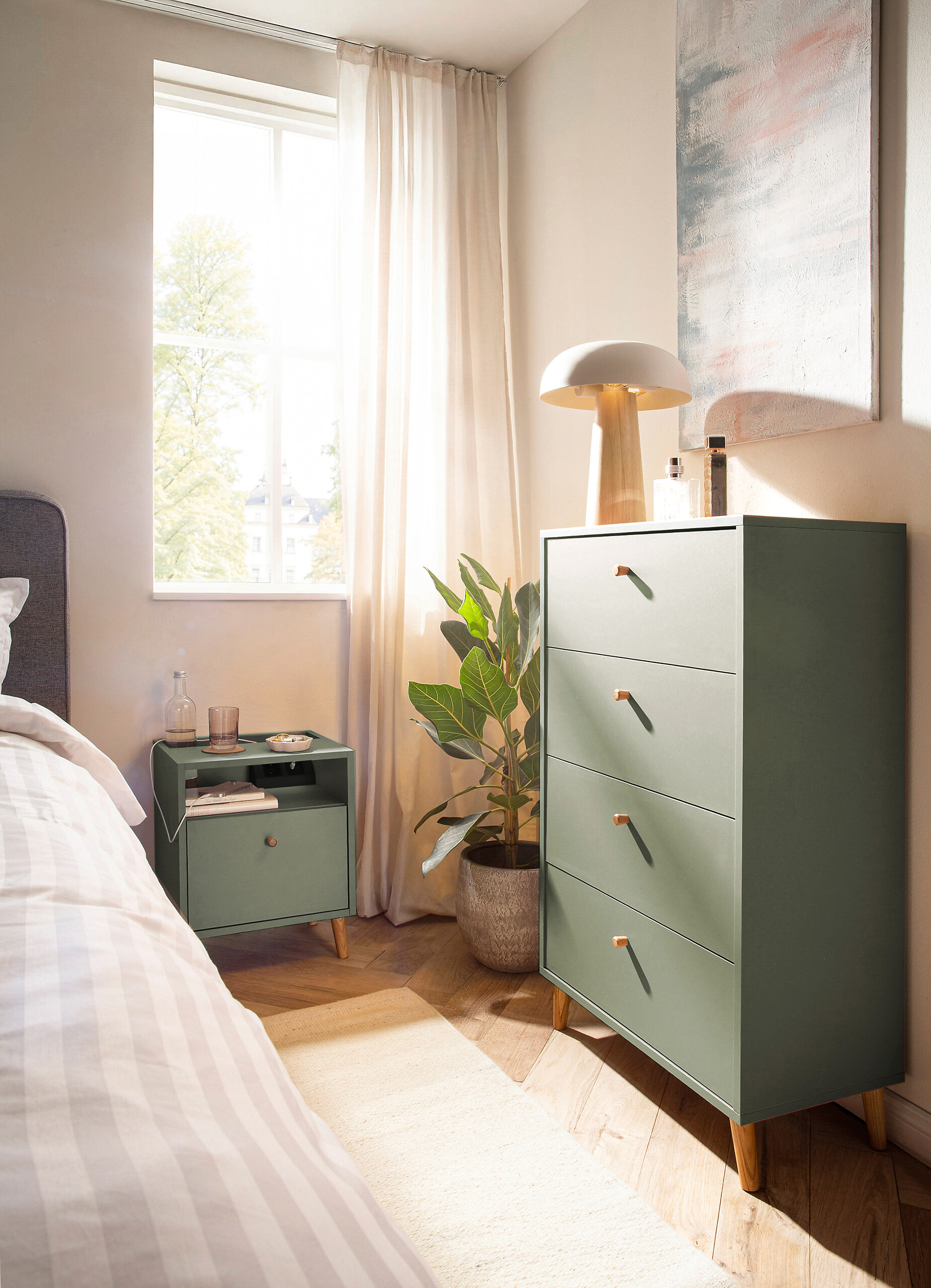 Kommode Bjarne Pistazie B/H/T: ca. 60,1x101,3x33 cm