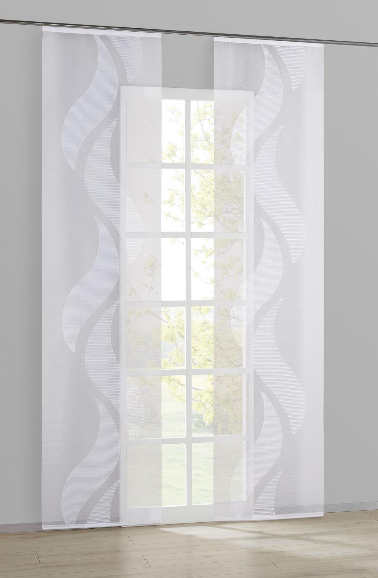 POCOline Schiebevorhang Flavio weiß B/L: ca. 60x245 cm