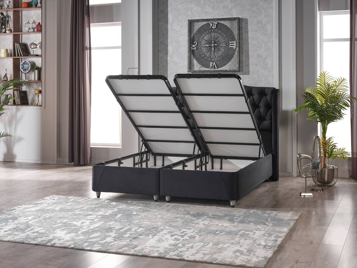 Polsterbett Adriatic schwarz Liegefläche B/L: ca. 180x200 cm