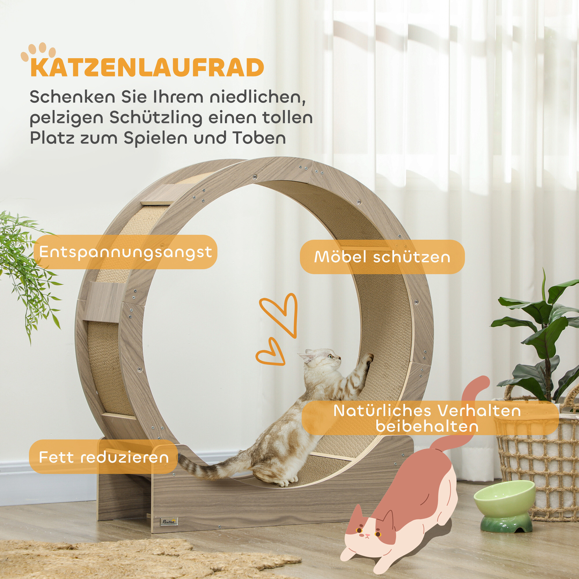 PawHut Katzenlaufrad
