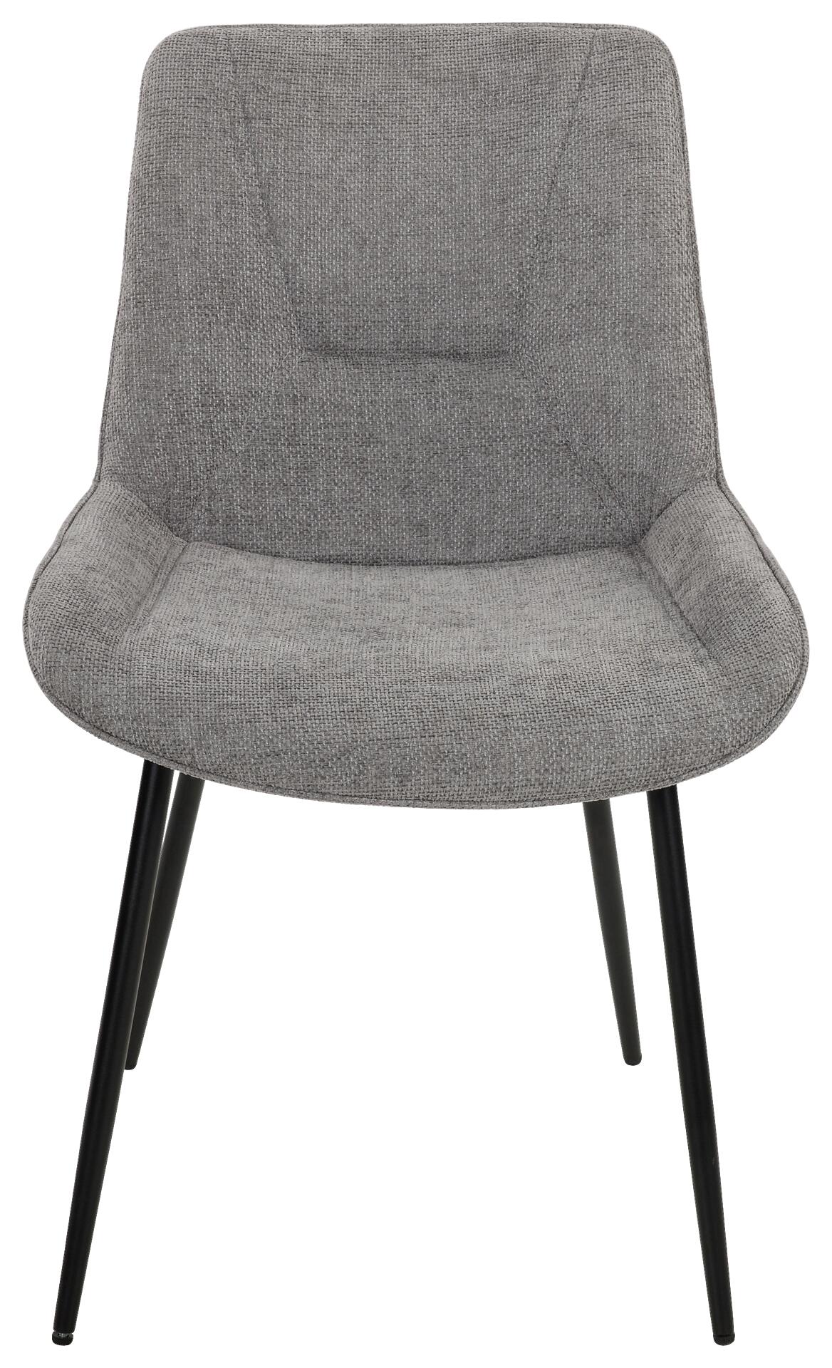 Stuhl Alisha grau Webstoff B/H/T: ca. 54x83x63 cm