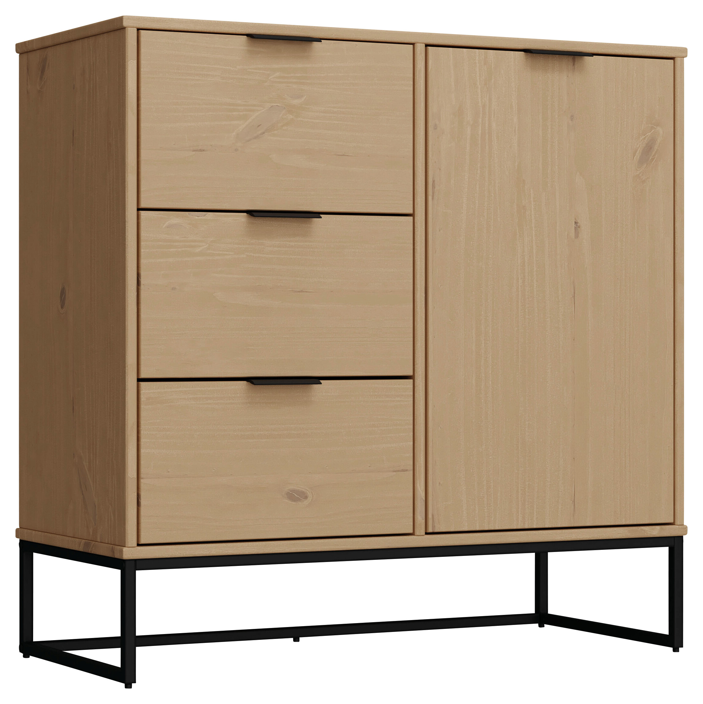 Kommode Vivo 1T3S Oak lackiert B/H/L: ca. 45,3x80x100,9 cm