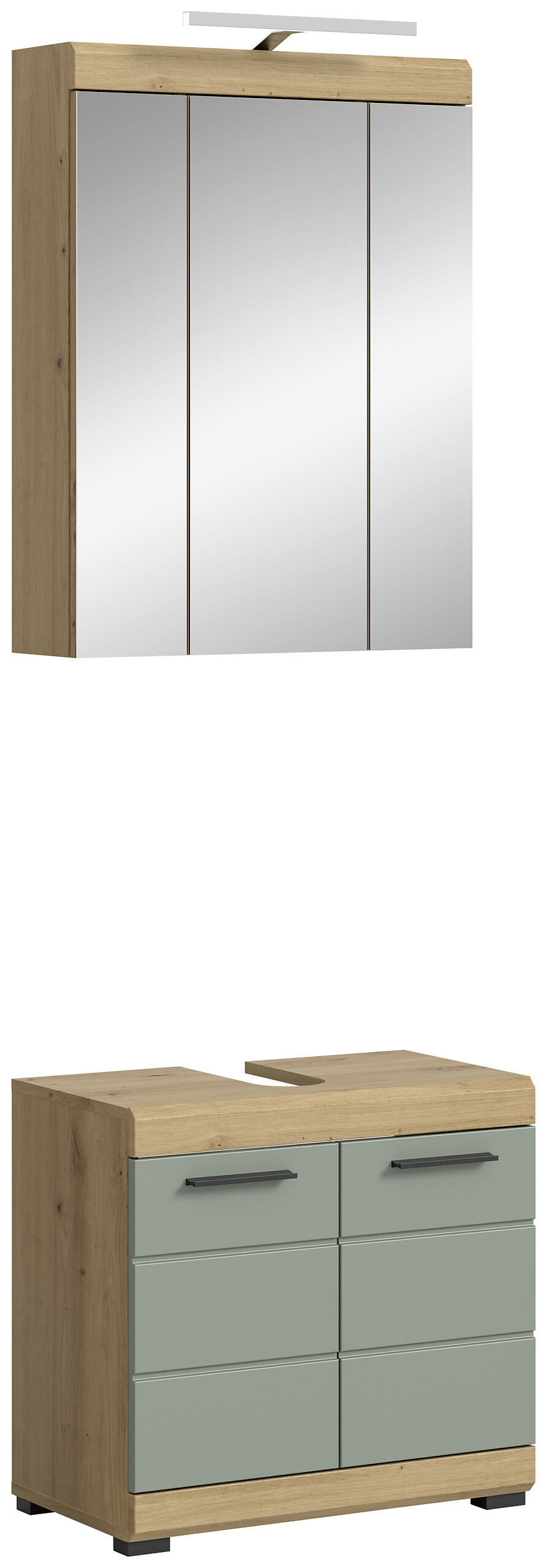Badezimmer-Set Scout Eiche Artisan Nachbildung salbei Nachbildung B/H/T: ca. 60x191x34 cm