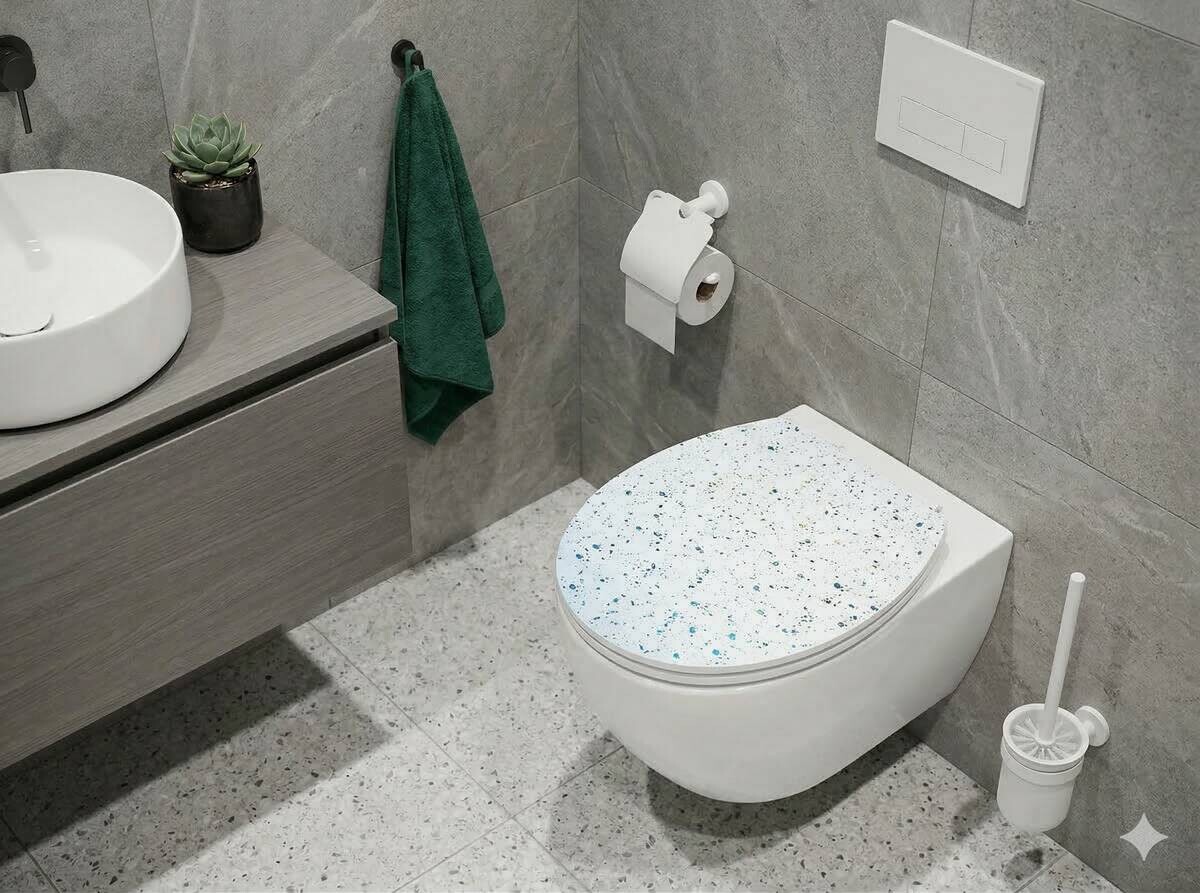 POCOline WC-Sitz Shiny weiß weiß MDF