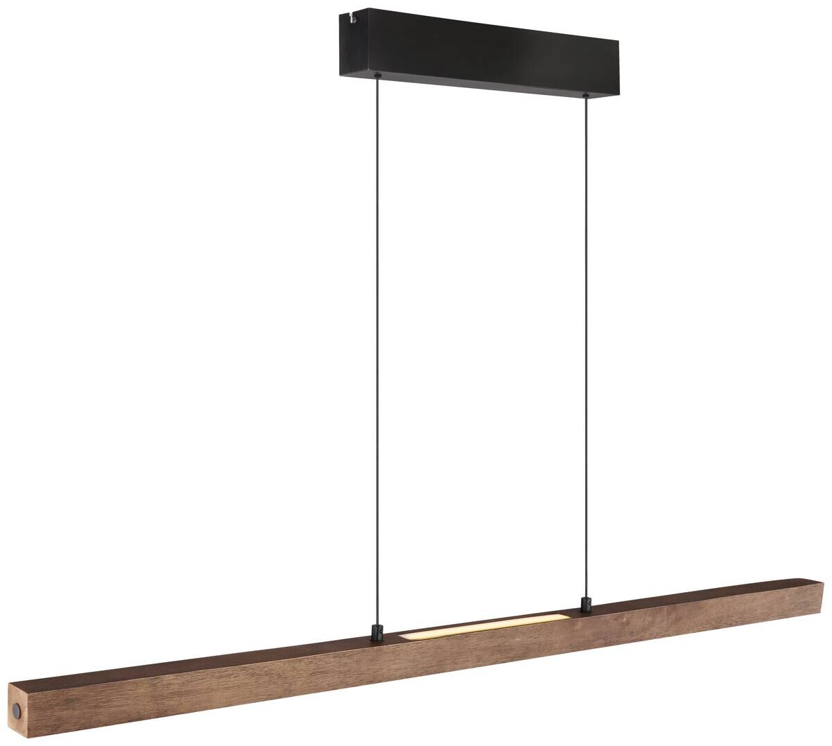 GLOBO LED-Pendelleuchte dunkelbraun mattschwarz Metall Kunststoff Holz B/H/T: ca. 4,5x150x115 cm