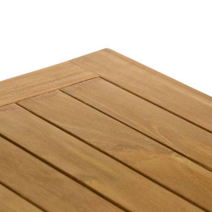 VCM Beistelltisch braun Teakholz B/H/T: ca. 50x50x50 cm