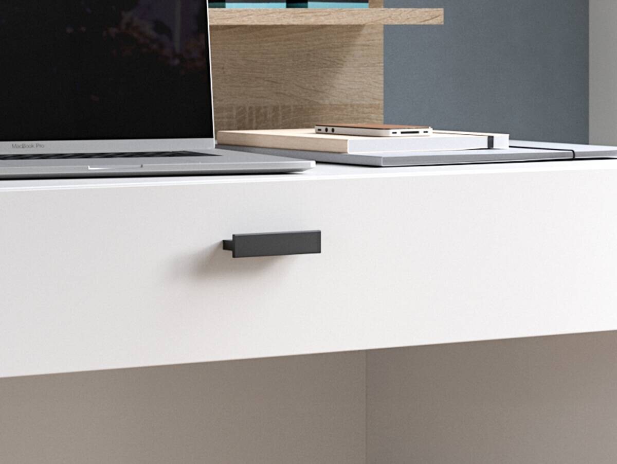 Schreibtisch Match weiß Eiche Sonoma Nachbildung B/H/T: ca. 130x117x54 cm