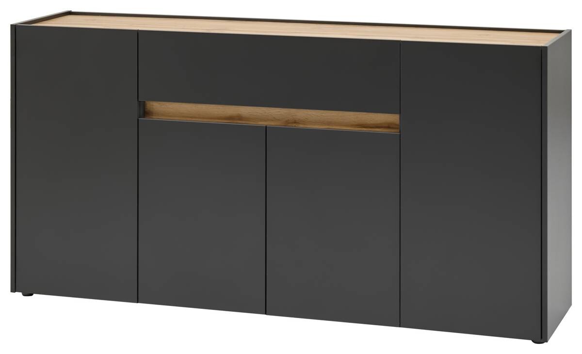 Sideboard City Eiche Wotan Nachbildung anthrazit B/H/T: ca. 170x84x40 cm