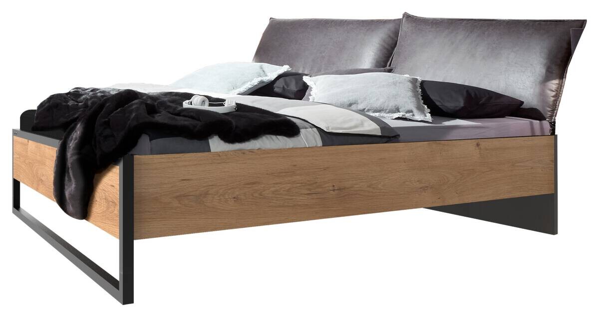 Futonbett Detroit Plankeneiche Nachbildung B/H/T: ca. 180x100x210 cm Liegefläche B/L: ca. 180x200 cm