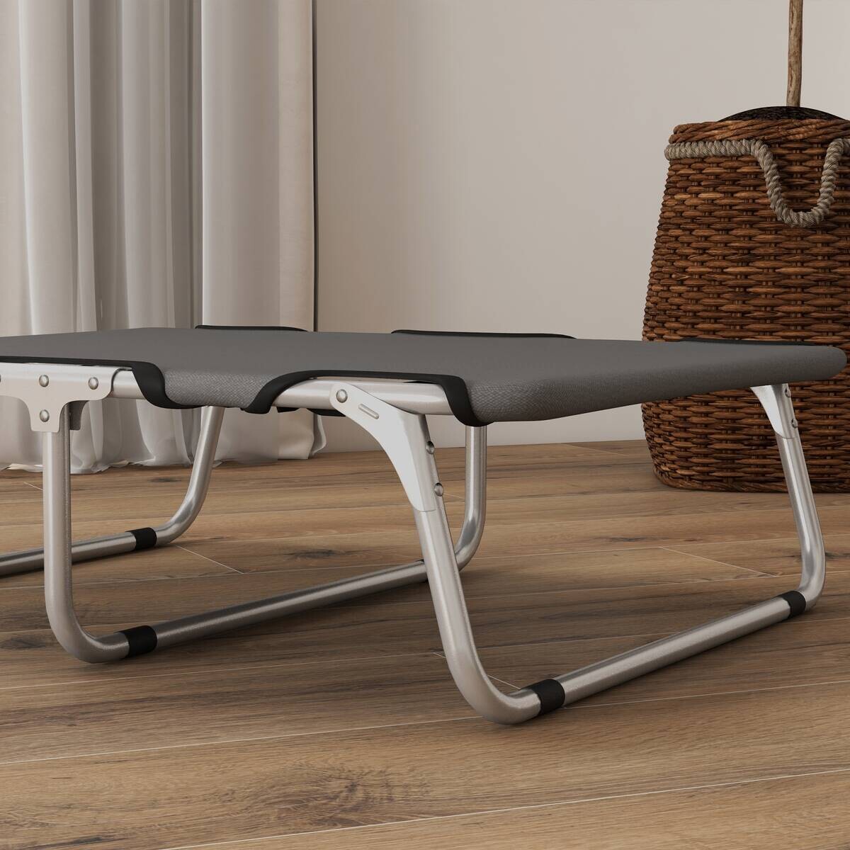 PawHut Hundebett grau Polyester-Mischgewebe B/H/L: ca. 58x20x71 cm