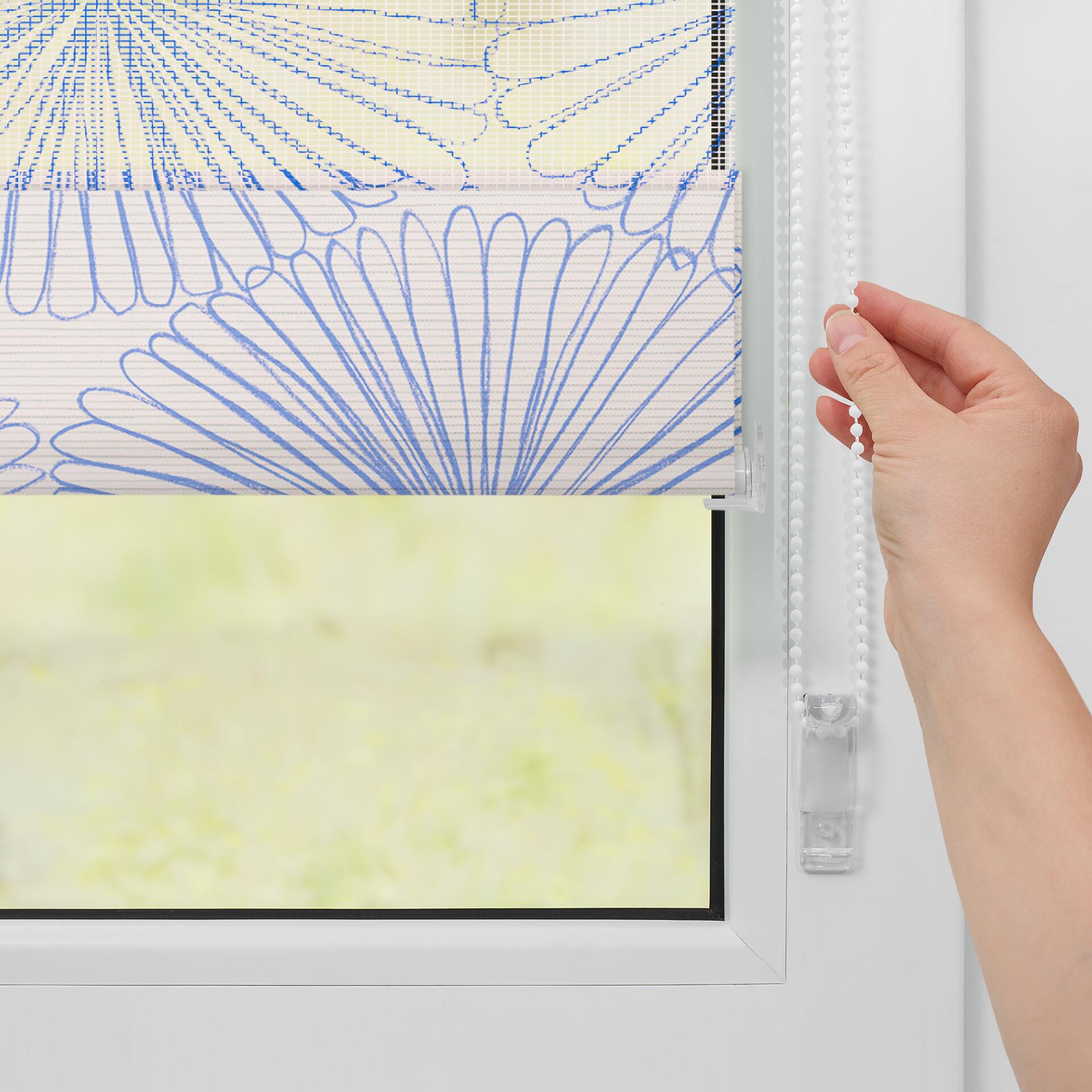 LICHTBLICK Doppelrollo Duo Flower Wheel gelb B/L: ca. 100x130 cm