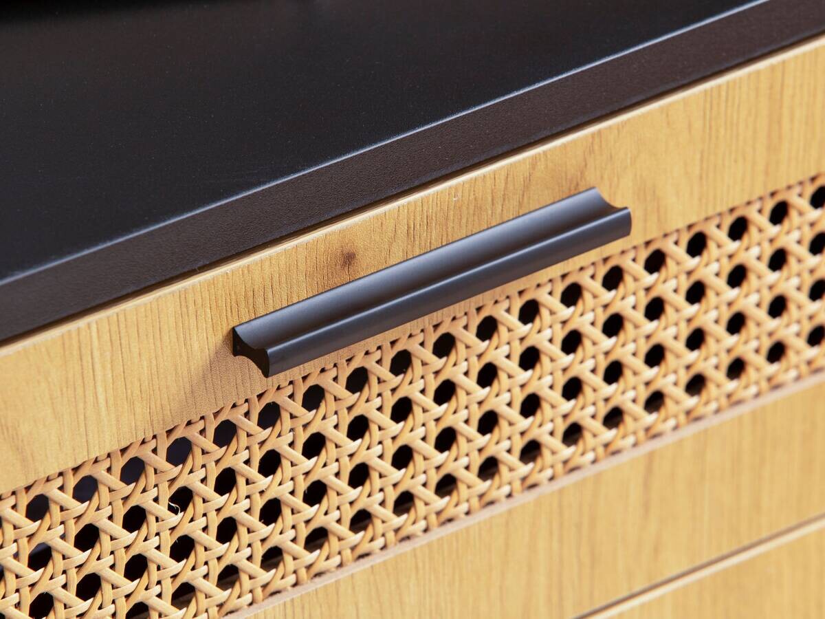 Sideboard schwarz Eiche Optik B/H/T: ca. 80x86,5x40 cm