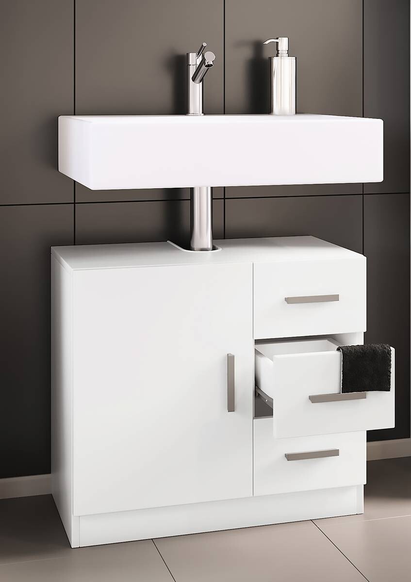 Waschbeckenunterschrank Zalo weiß B/H/T: ca. 63x56x30 cm