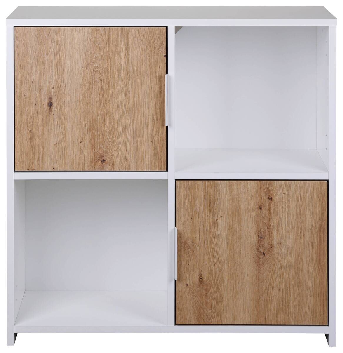 Standregal Pepeto 2T weiß weiß beschichtet Optik B/H/L: ca. 30x77x77 cm