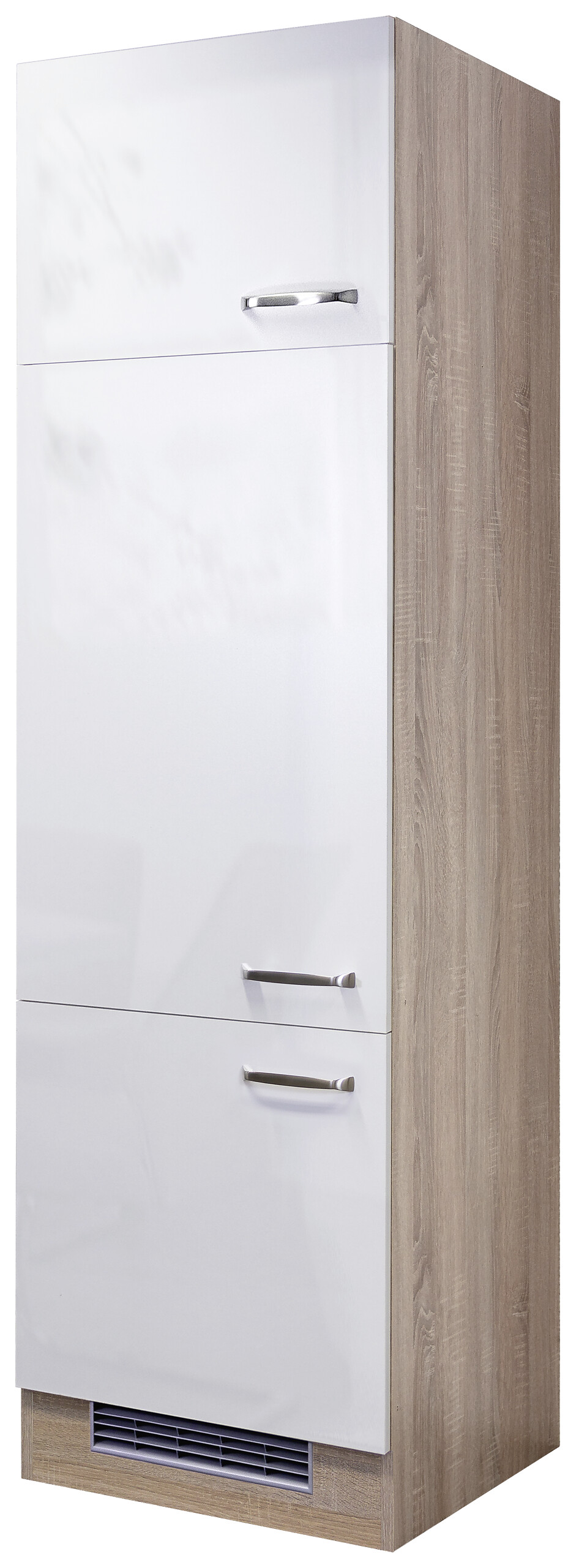 Kühlumbauschrank Valero weiß Hochglanz B/H/T: ca. 60x200x57 cm