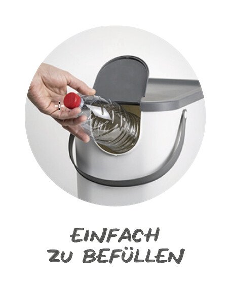 Rotho Abfalleimer anthrazit B/H/L: ca. 23,5x34x40 cm