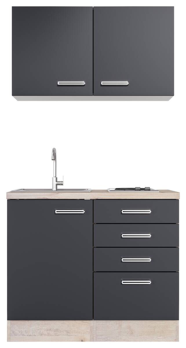 Küchenblock Elva anthrazit B/H/T: ca. 100x200x60 cm