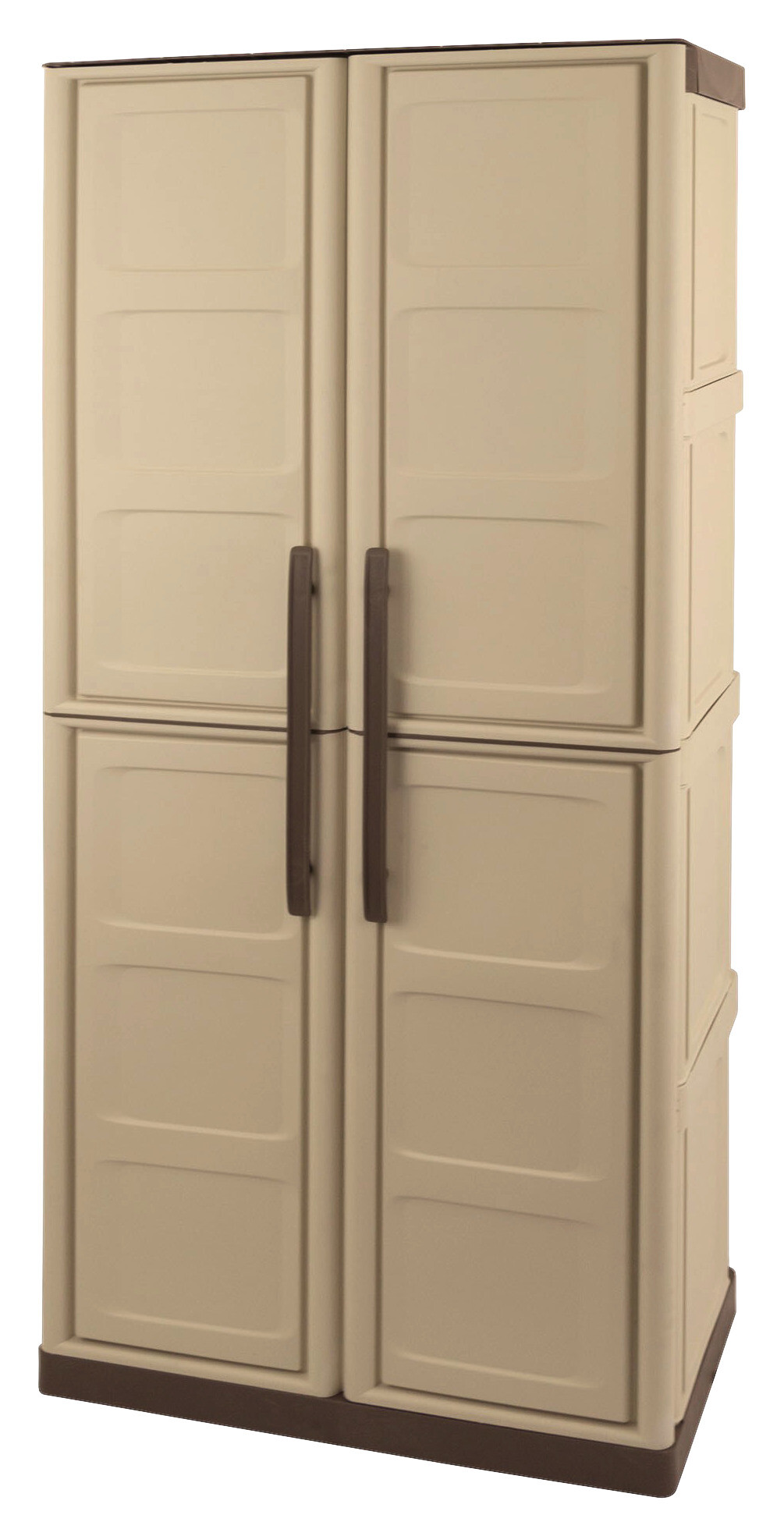 ArtPlast Kunststoffschrank Steel hoch beige Kunststoff B/H/T: ca. 70x165x39,5 cm