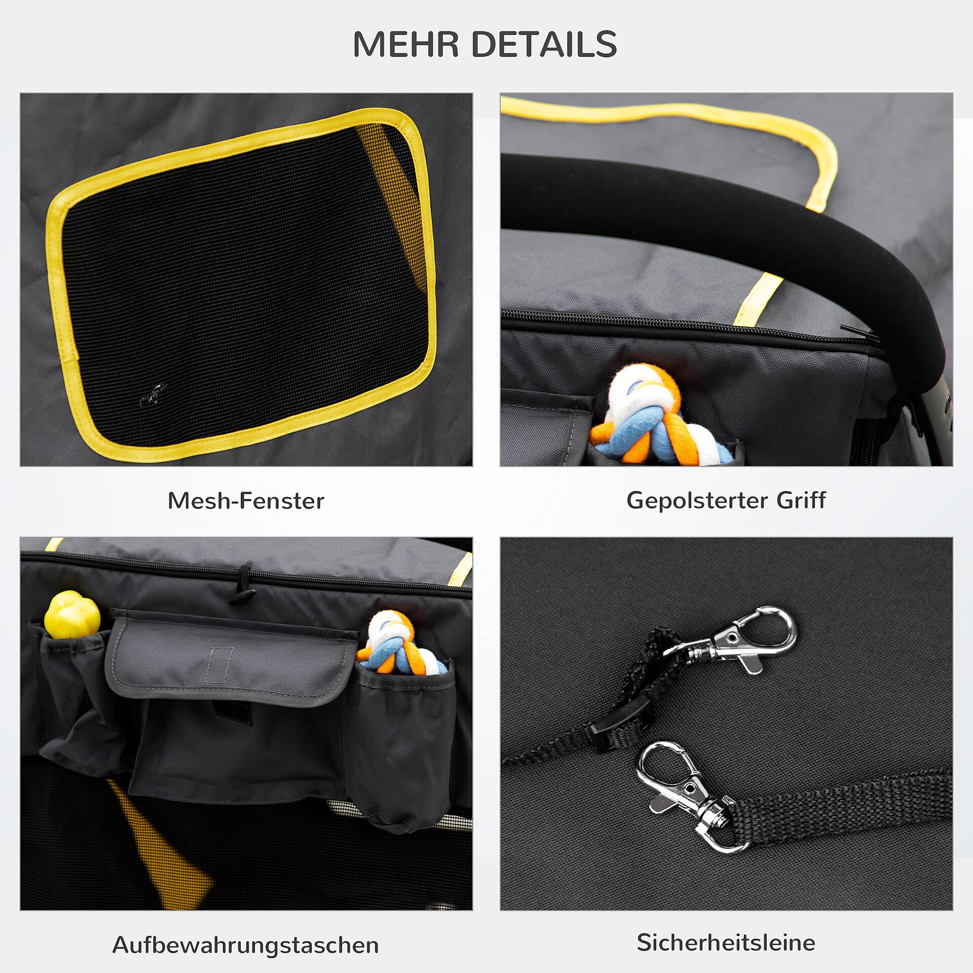 PawHut Hunde-Zubehör dunkelgrau Polypropylen B/H/L: ca. 65x112x100 cm