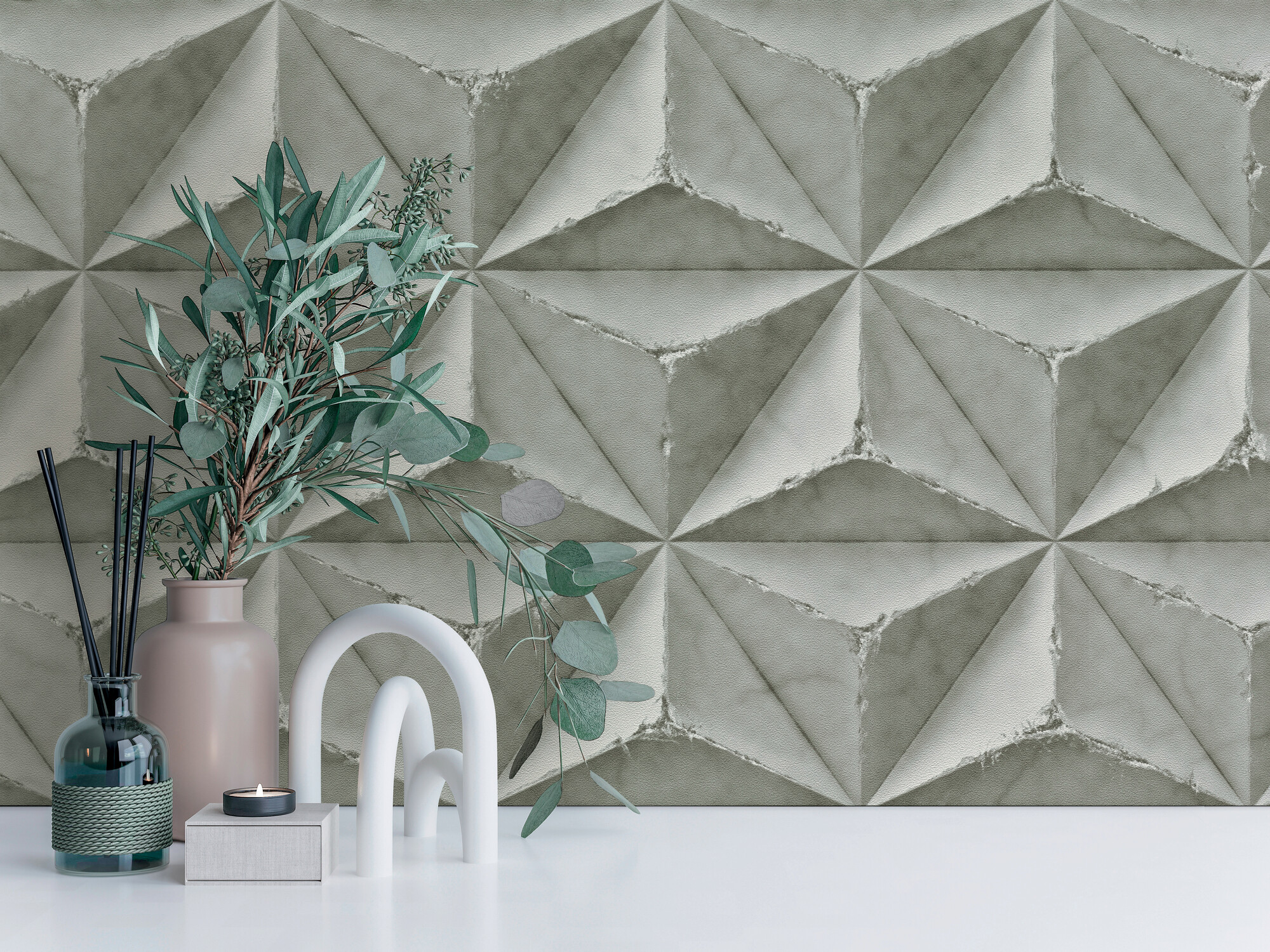 A.S.Creation Vliestapete weiß B/H/D: ca. 53x1005x8 cm