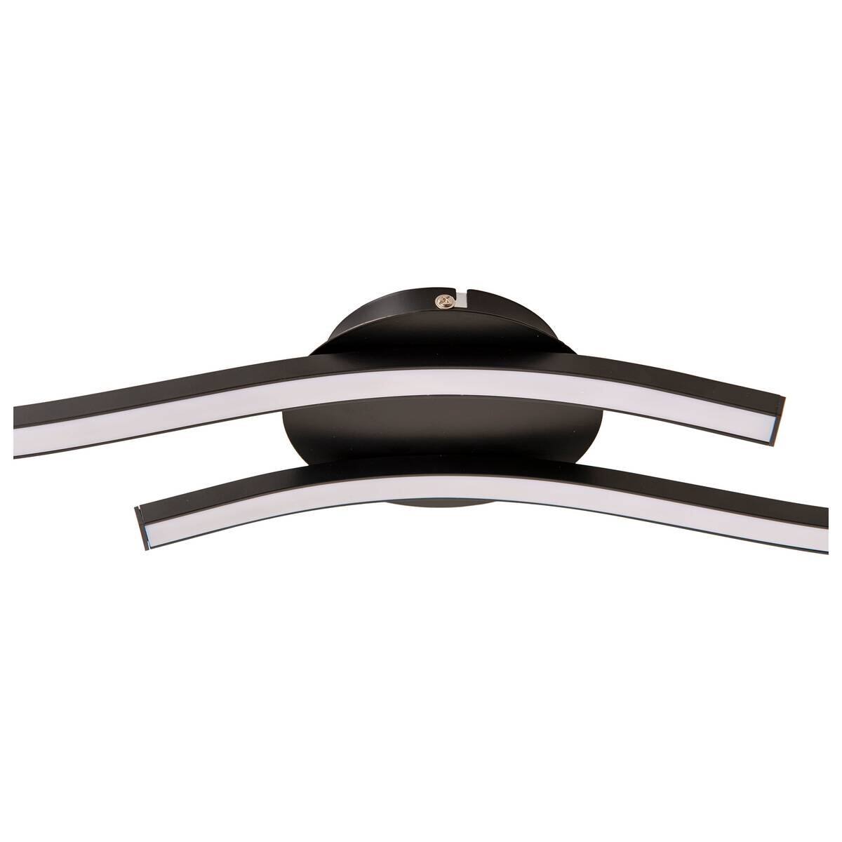 Näve Leuchten Deckenleuchte 1383122 schwarz Kunststoff Metall B/H/T: ca. 13x7,3x65 cm null 2 Brennstellen