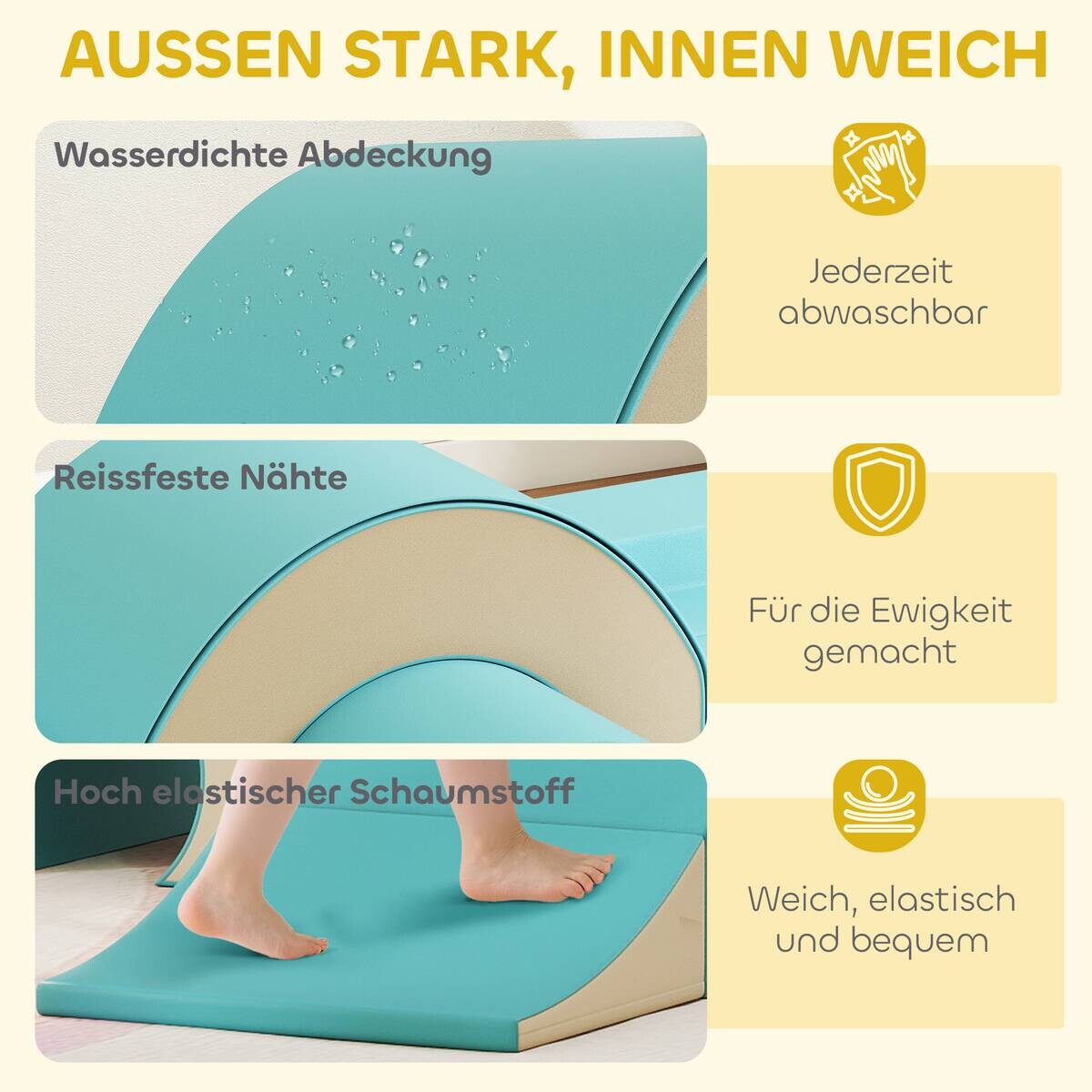 AIYAPLAY Schaumstoffbausteine B/H/L: ca. 39x44x181 cm