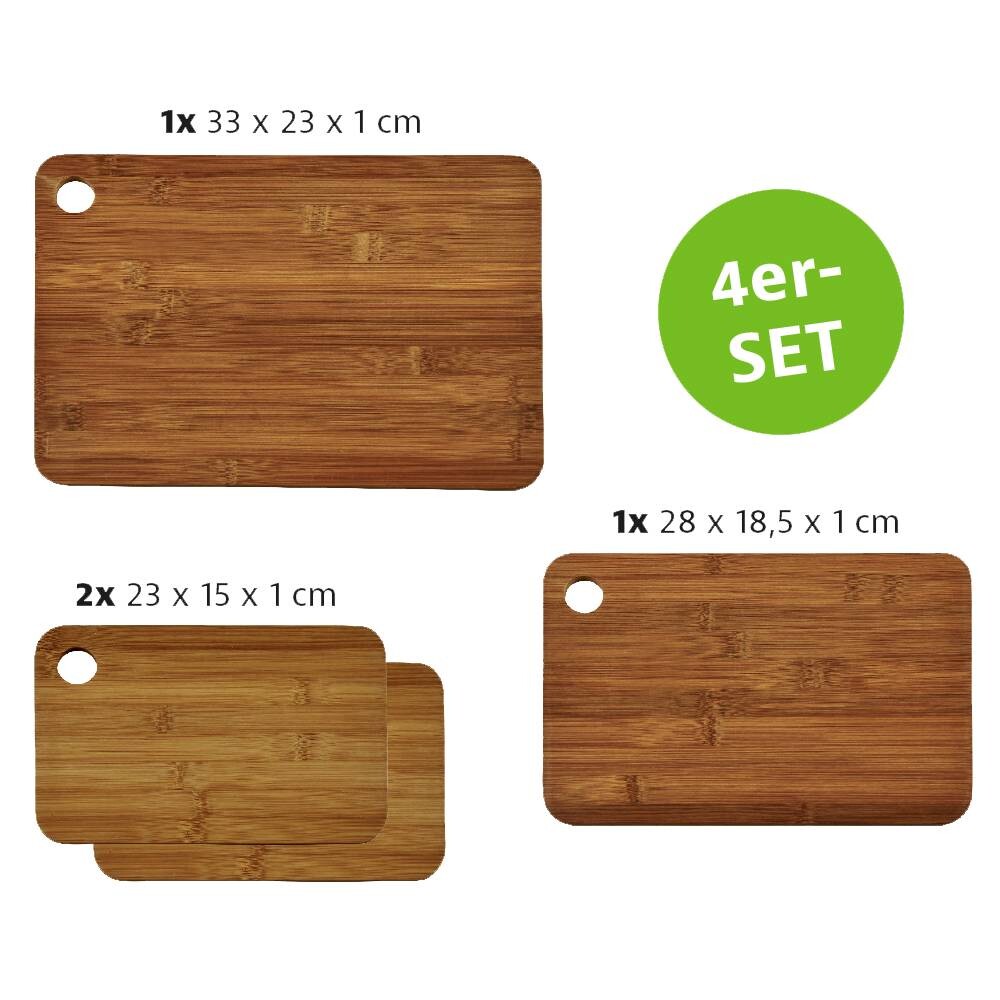 Kesper Schneidbrett natur Holz Bambus B/H/L: ca. 23x4x33 cm