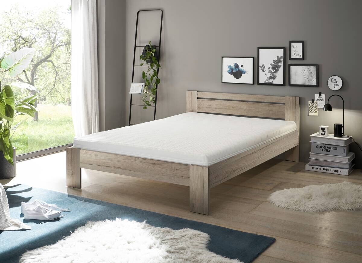 Futonbett Cannes Eiche San-Remo Nachbildung Liegefläche B/L: ca. 140x200 cm