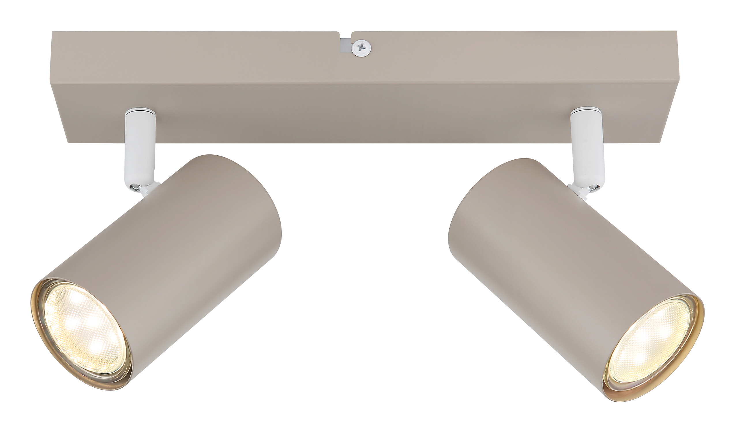 GLOBO Spot sand weiß Metall B/H/L: ca. 26x6x12 cm GU10 2 Brennstellen