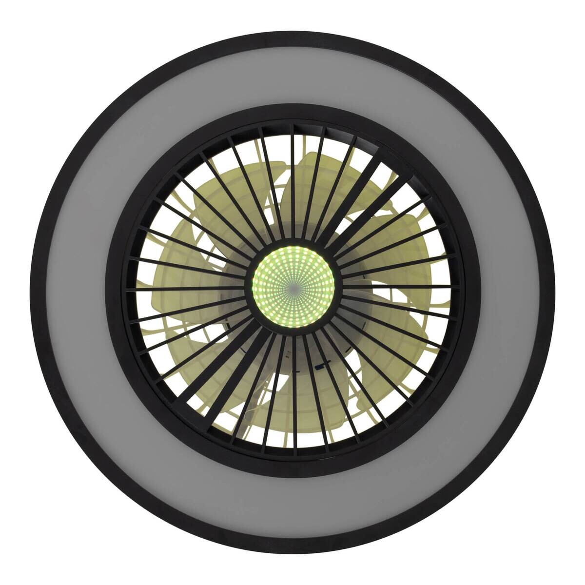 Näve Leuchten Deckenleuchte 1408622 schwarz Metall Kunststoff B/H/T: ca. 54x16x54 cm null 3 Brennstellen