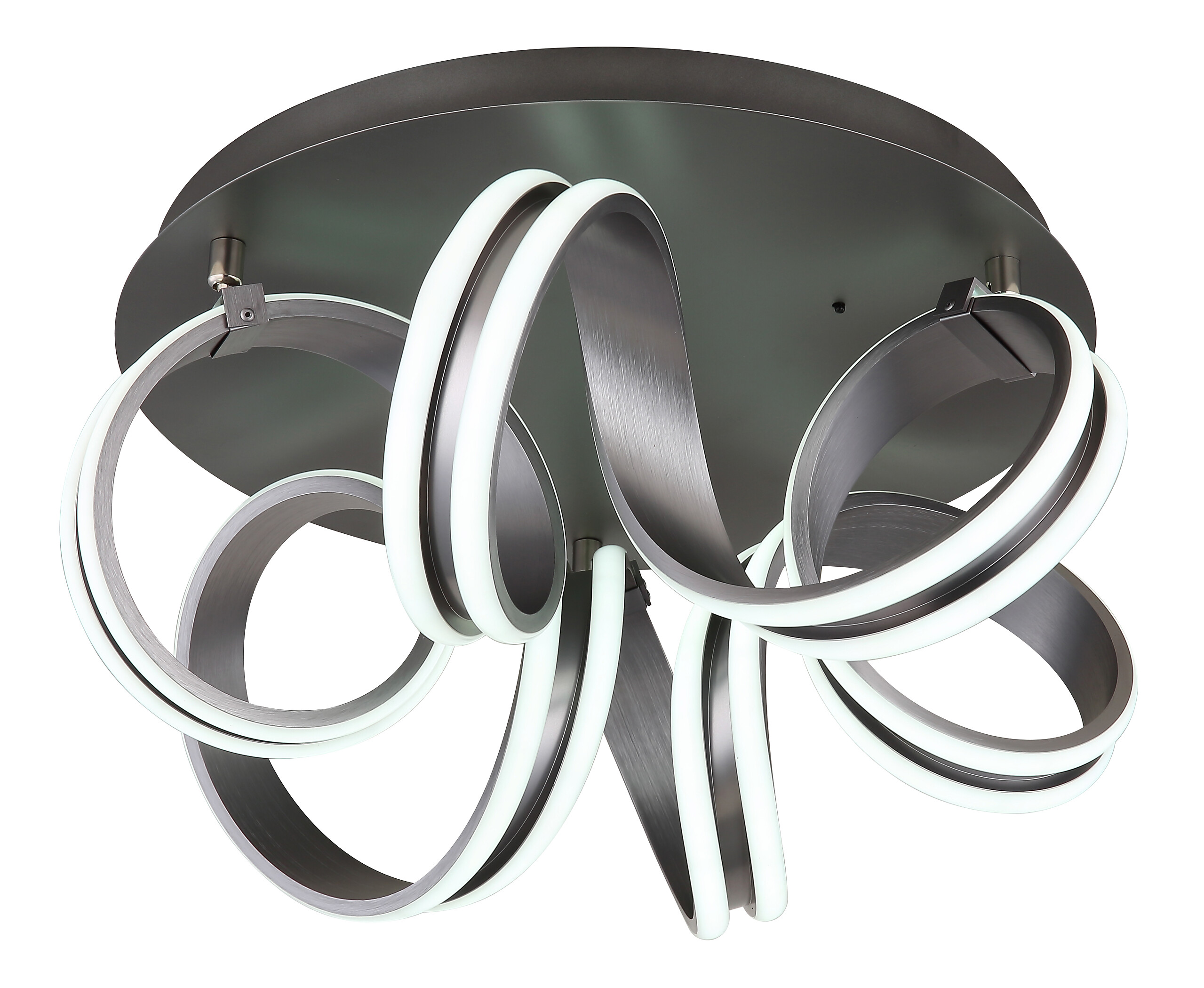 GLOBO Deckenleuchte dunkelgrau Opal Metall Aluminium H/D: ca. 25x54 cm 1 Brennstellen