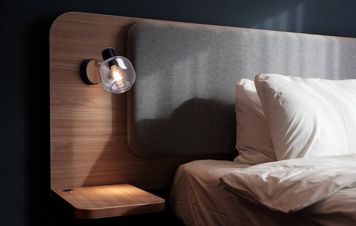 Näve Leuchten Wandleuchte schwarz Glas Metall B/H/T: ca. 14x16x10 cm