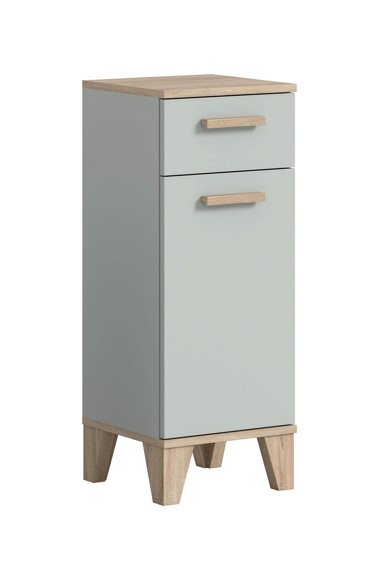 Badkommode STAR hellgrün Eiche hell Nachbildung B/H/T: ca. 34x87x31 cm