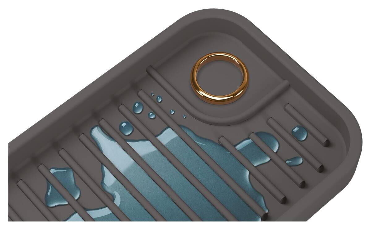 Metaltex Haushaltshelfer grau Silikon B/H/L: ca. 9x27x1,2 cm