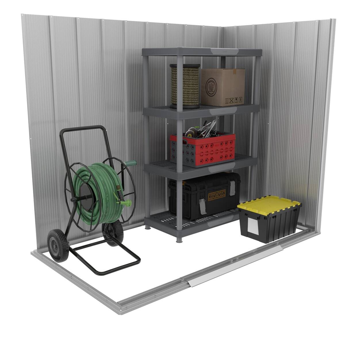 VCM Gerätehaus anthrazit B/H/L: ca. 202x181x113 cm