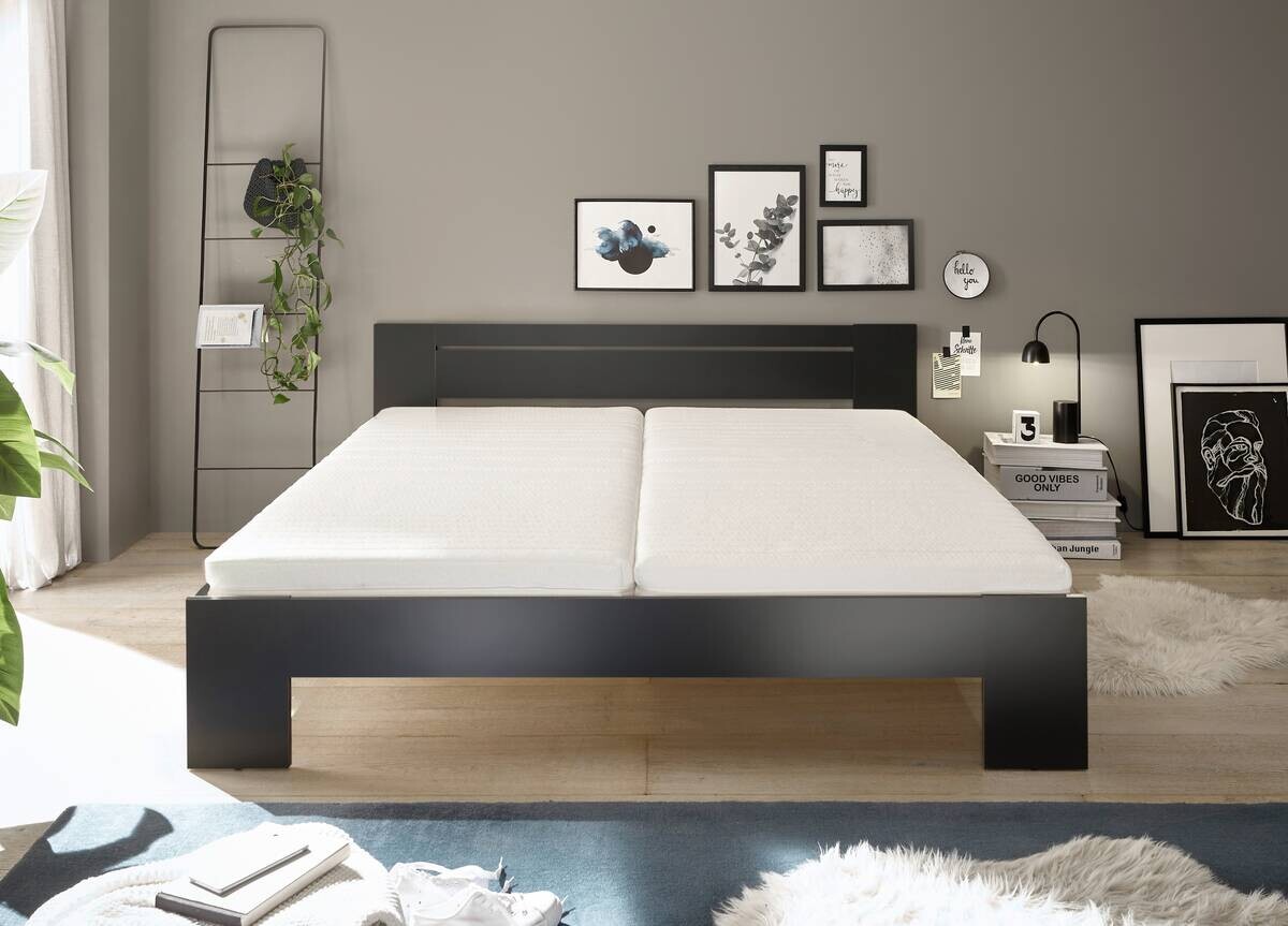 Futonbett Cannes schwarz Liegefläche B/L: ca. 180x200 cm