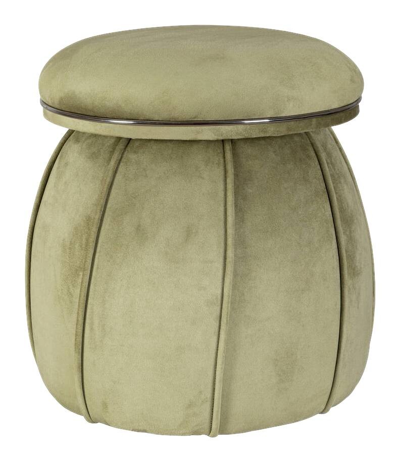 360 Living Hocker Corin 100 grün Graphit H/D: ca. 51,5x51,5 cm
