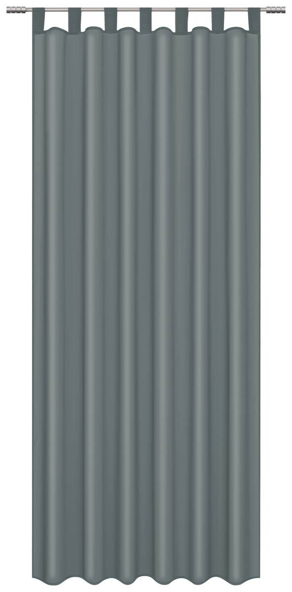 POCOline Schlaufenvorhang Silk anthrazit B/L: ca. 140x225 cm
