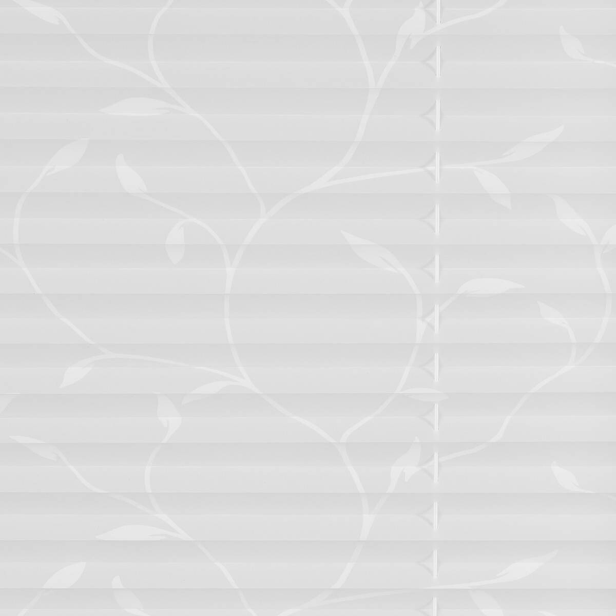 LICHTBLICK Spannplissee Pflanze weiß B/L: ca. 60x130 cm