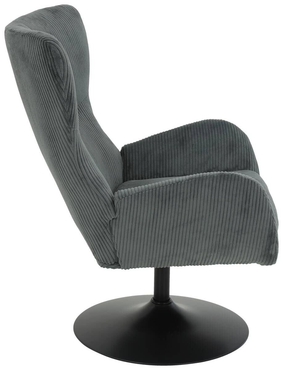 Sessel Samos dunkelgrau Microfaser B/H/T: ca. 72x96x81 cm