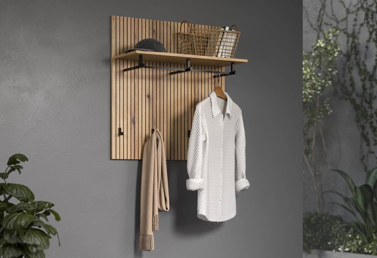 Garderobenpaneel Pure Bliss Eiche Evoke Oak Nachbildung B/H/T: ca. 80x84x28 cm