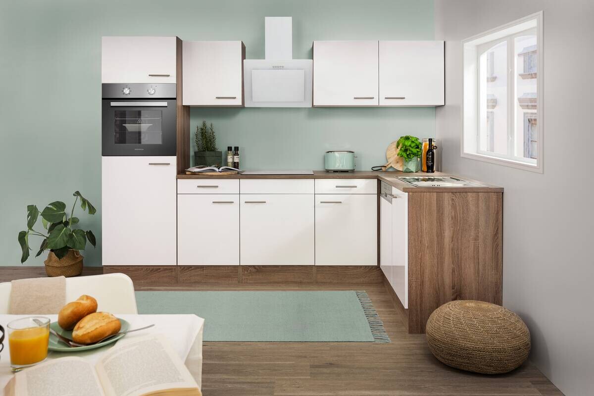 Respekta Winkelküche KBL280EYWS weiß B/H/T: ca. 280x205x172 cm Respekta Winkelküche KBL280EYWS weiß B/H/T: ca. 280x205x172 cm