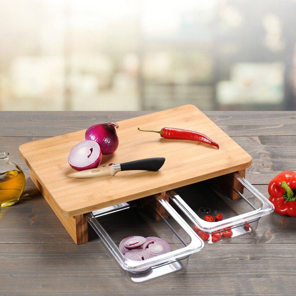 Kesper Schneidebrett mit Auffangschale