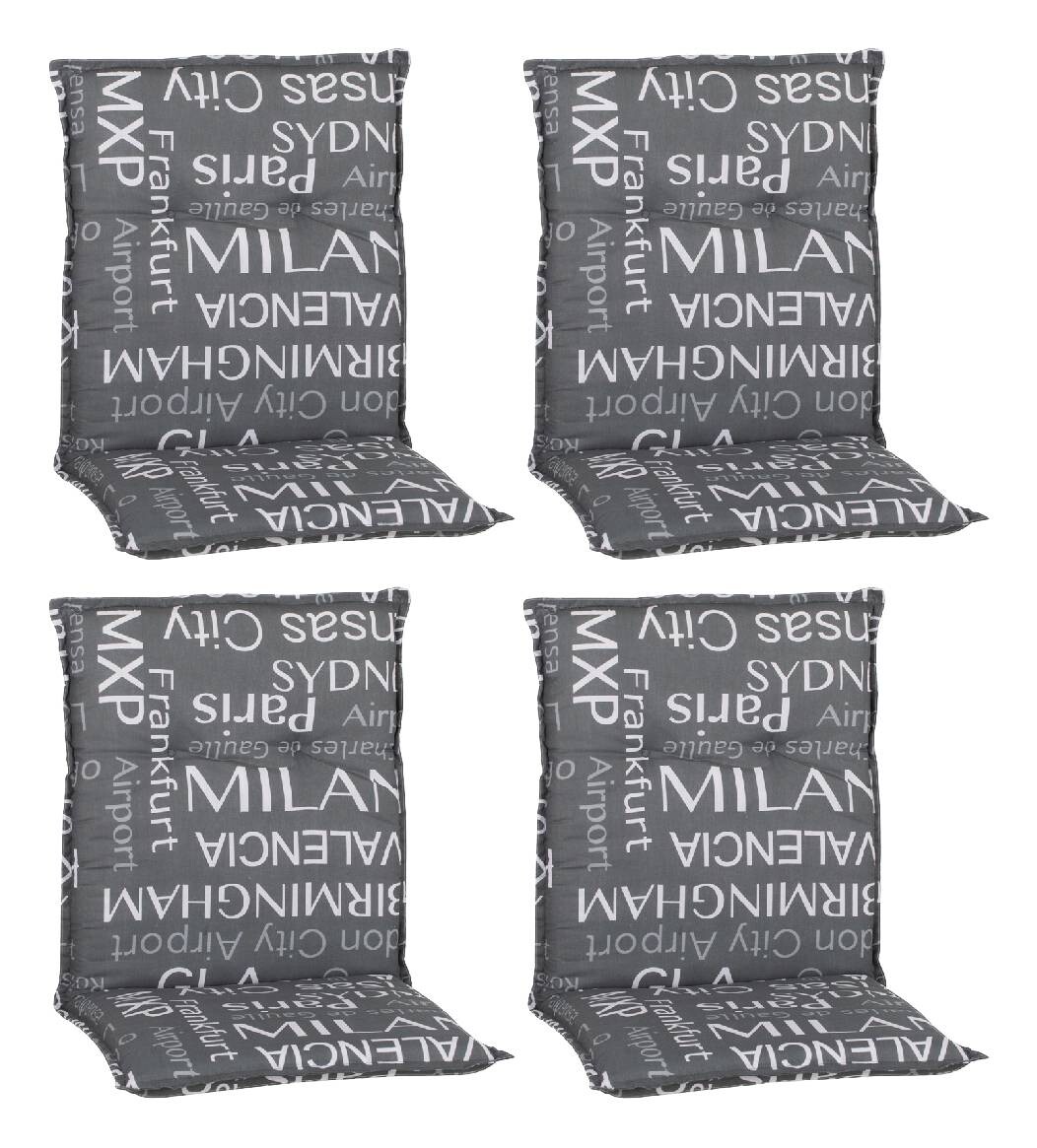 Beo Saumauflage für Niederlehner Bellona grau Polyester-Mischgewebe B/H/L: ca. 50x6x101 cm 4er Set