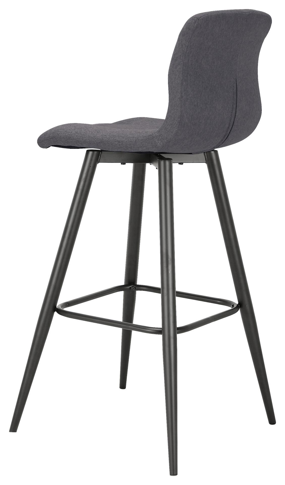 Barhocker SIMONE  2er-Set anthrazit Webstoff B/H/T: ca. 42x103x51 cm