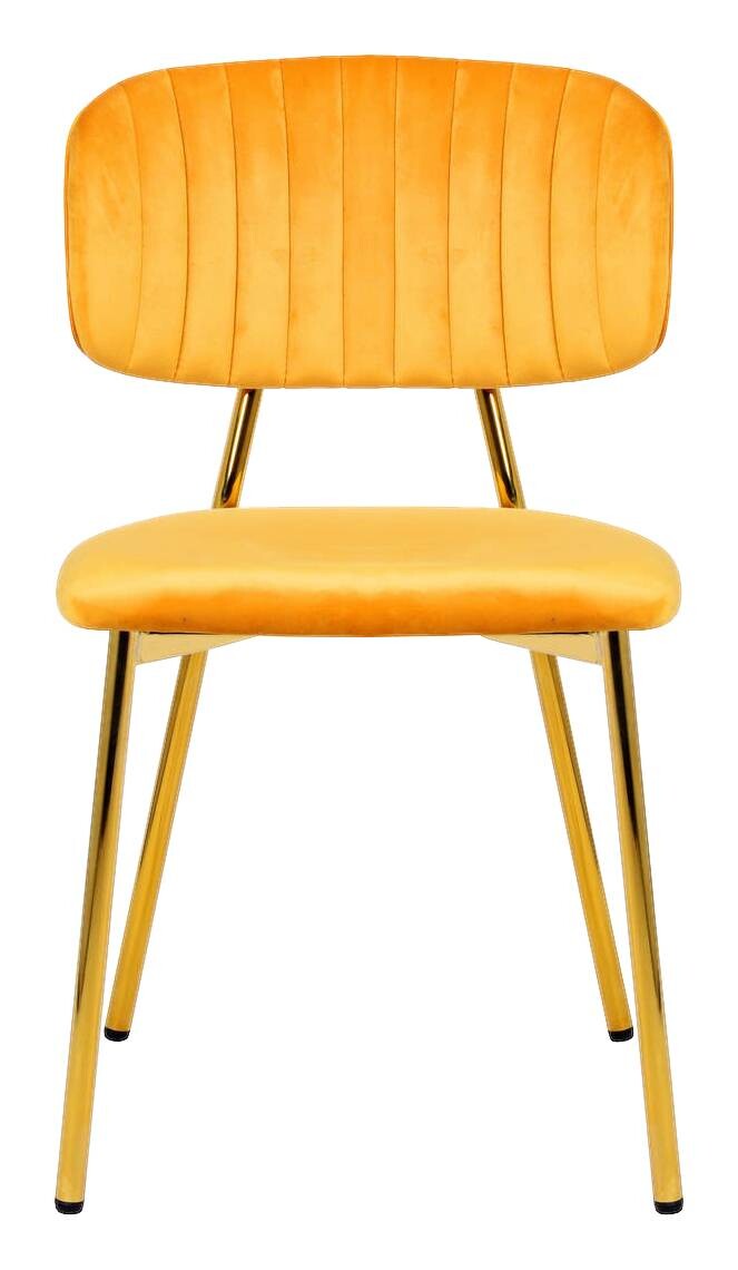 Stuhl Kian 100 2er-Set orange Microfaser B/H/T: ca. 47x80x51 cm