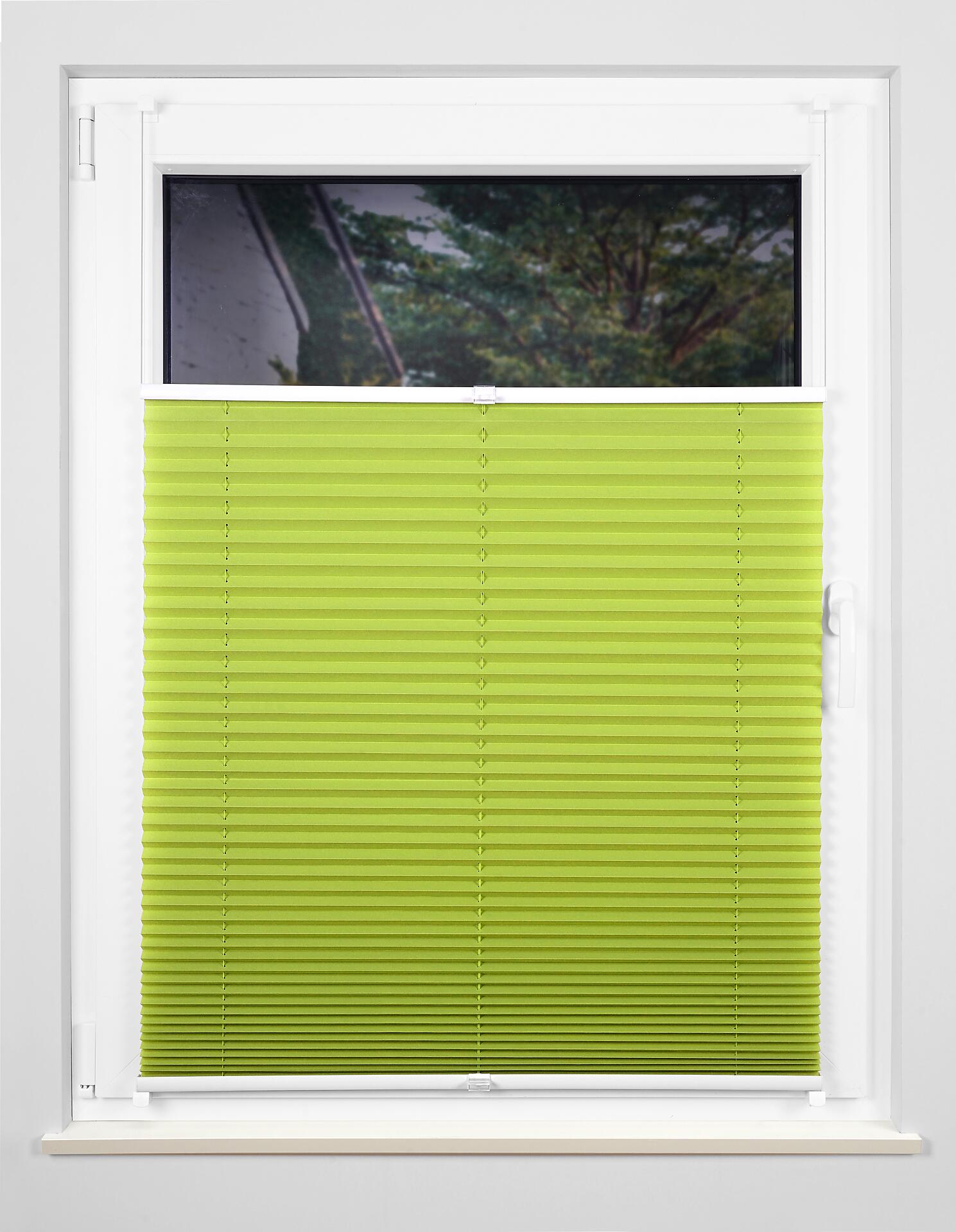 Hochwertiges Klemmplissee hellgrün B/L: ca. 60x130 cm