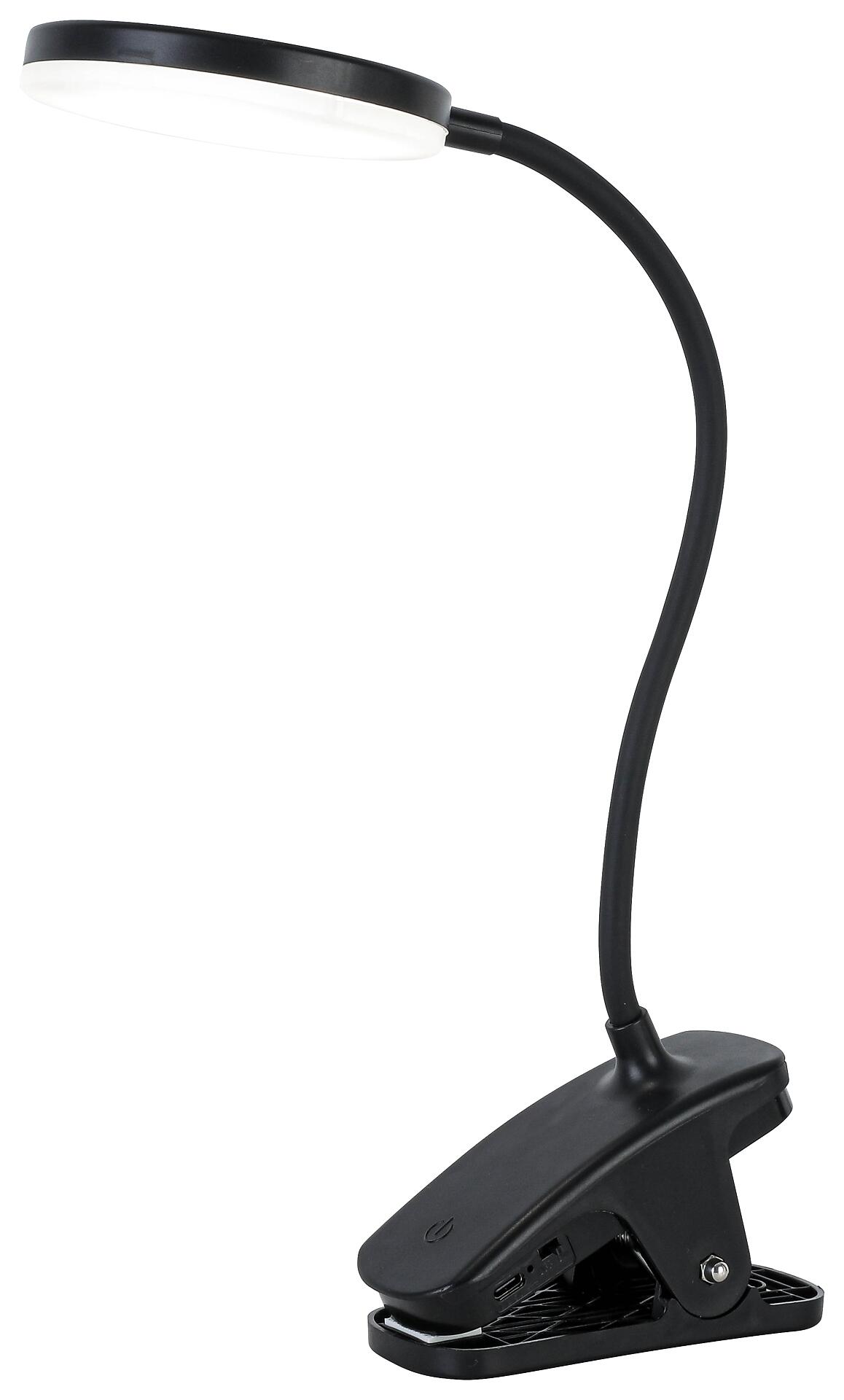 Nolo Tischleuchte Noah schwarz Kunststoff B/H/L: ca. 6,5x52x14 cm