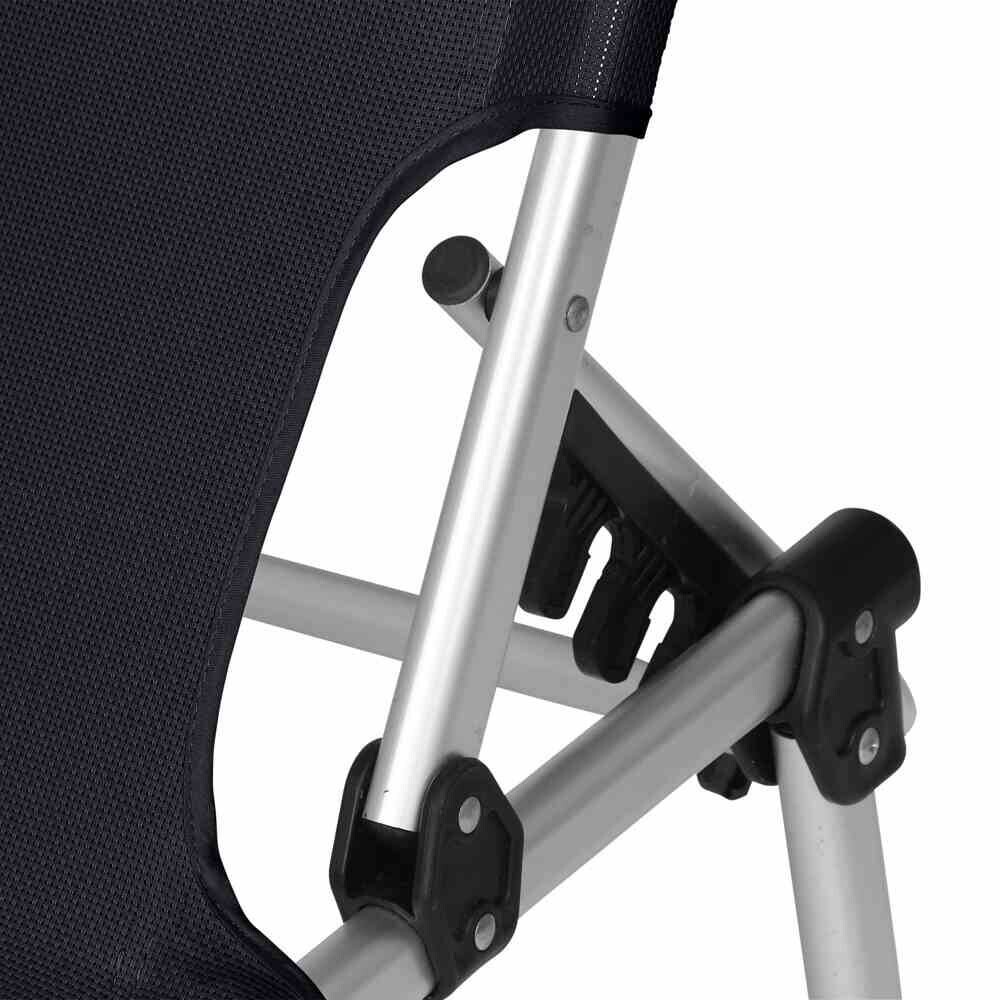 Gardamo Gartenliege ALU-XXL schwarz Aluminium