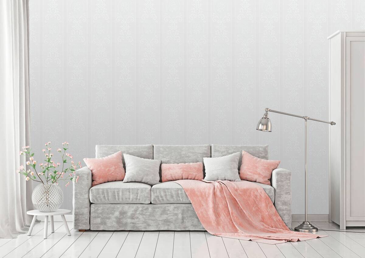 UGEPA Vinyltapete Ornament weiß B/L: ca. 53x1005 cm